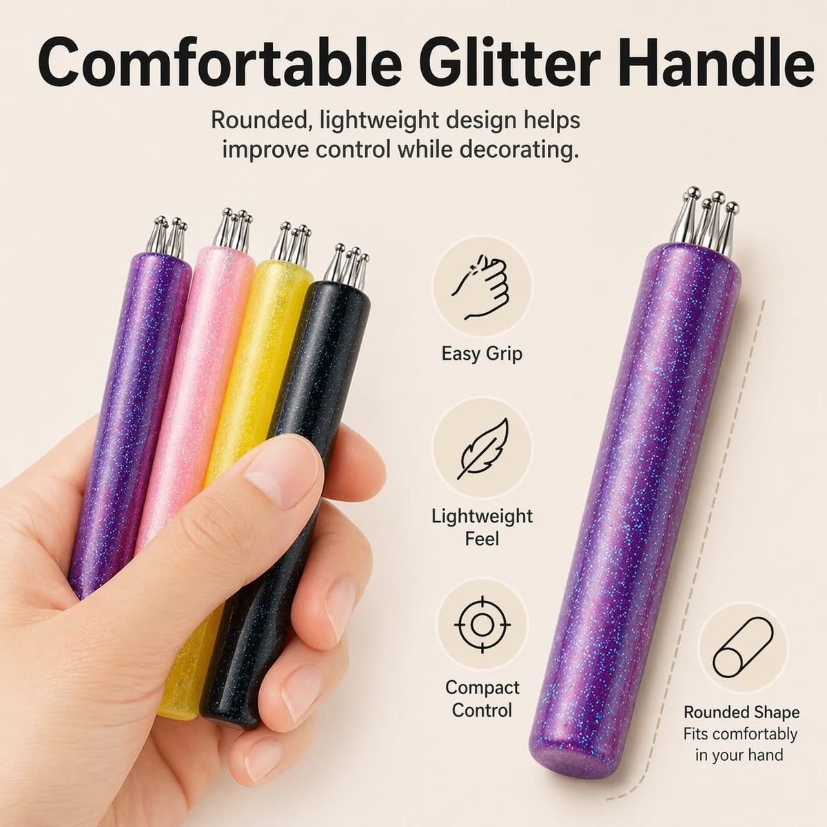 Generic fine 1.8mm tip creating small dots and precise nail details benefit