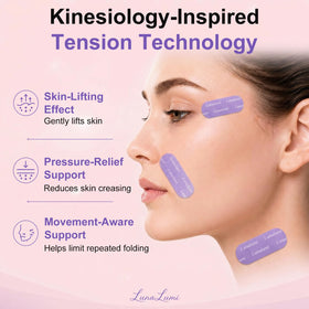 Generic forehead application demonstrating gentle lift and support