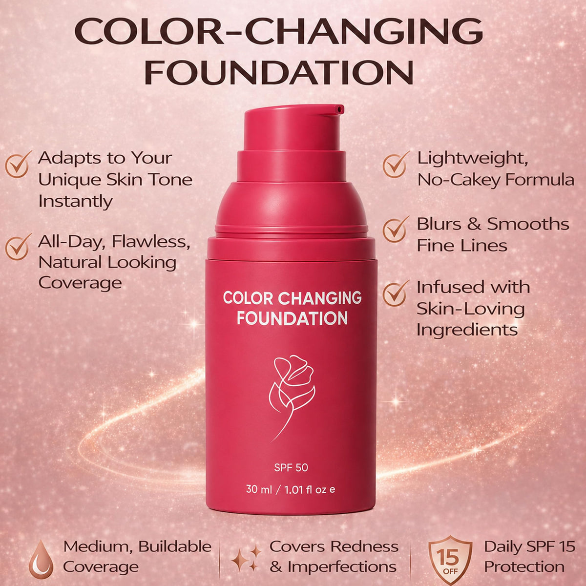 Generic foundation being blended with sponge for smooth, buildable coverage benefit