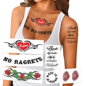 Generic brand front packaging showing tattoo sheet and benefits