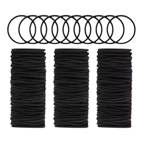Generic front packaging showing 120 black hair ties and value pack benefit