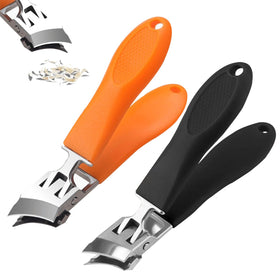 Generic front view of two clippers showing black orange finish and durable design benefit