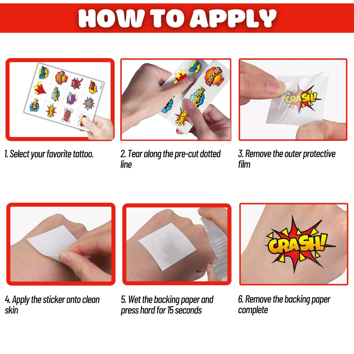 Generic packaging showing eight sheets and 96 pieces for easy party planning