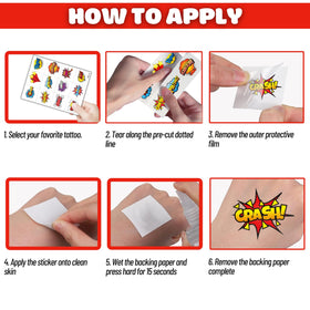 Generic packaging showing eight sheets and 96 pieces for easy party planning