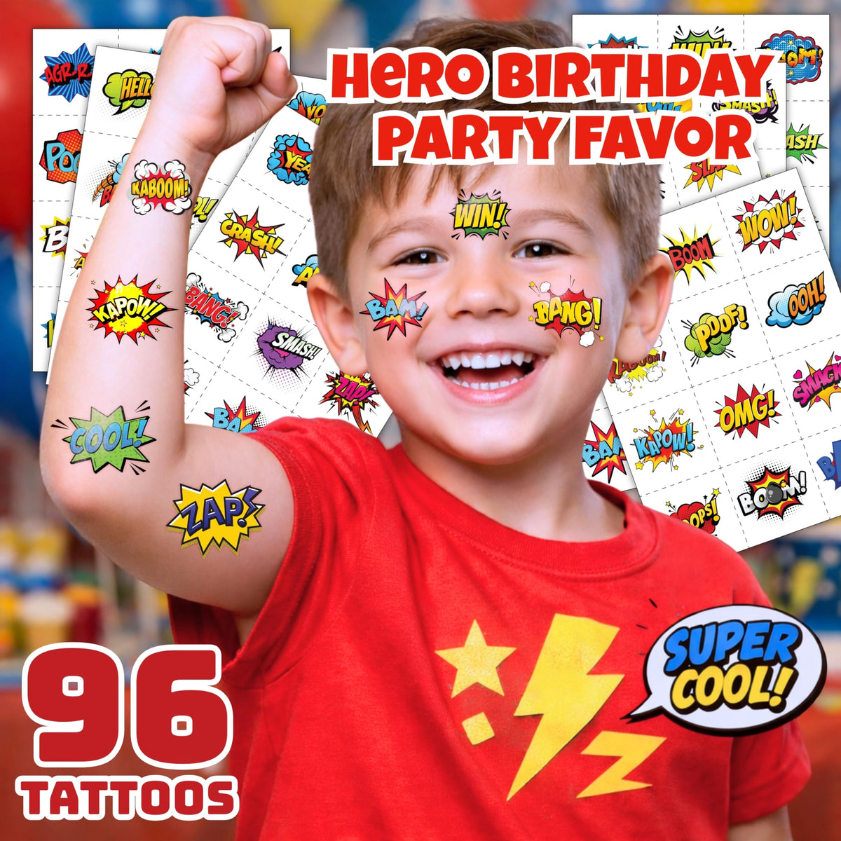 Generic close-up of tattoo sheet details highlighting crisp print and vibrant colors