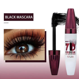Generic model applying mascara showing lifted curled lashes and natural look