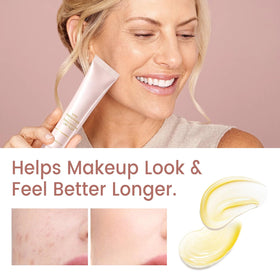 Generic instant fine line filler application on eye area demonstrating targeted line blurring benefit