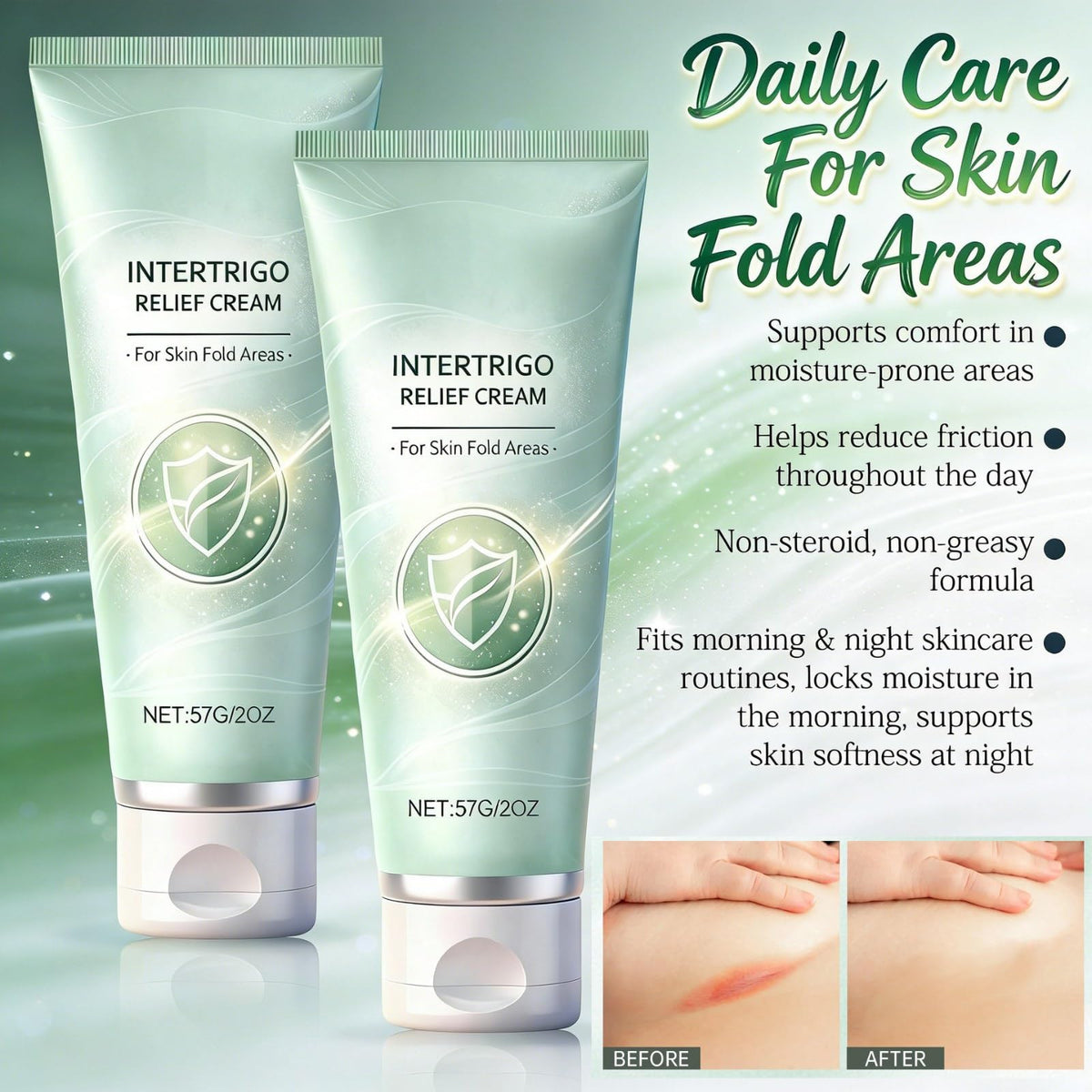 Generic applying cream to underarm area for reduced friction and comfort