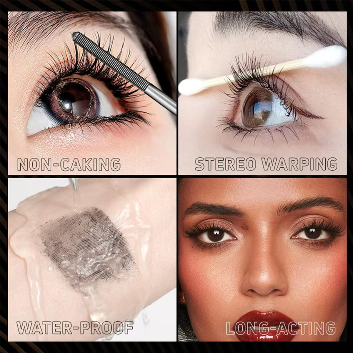 Generic Iron Wand brush close-up separating lashes for precise application