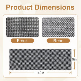 Generic close-up of label and stitching for durable, tear-resistant benefit