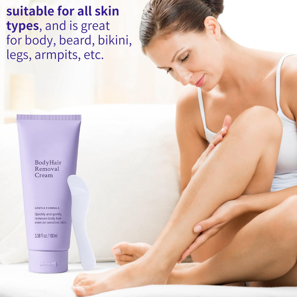 Generic smooth legs after use, showcasing long-lasting, hair-free skin benefit
