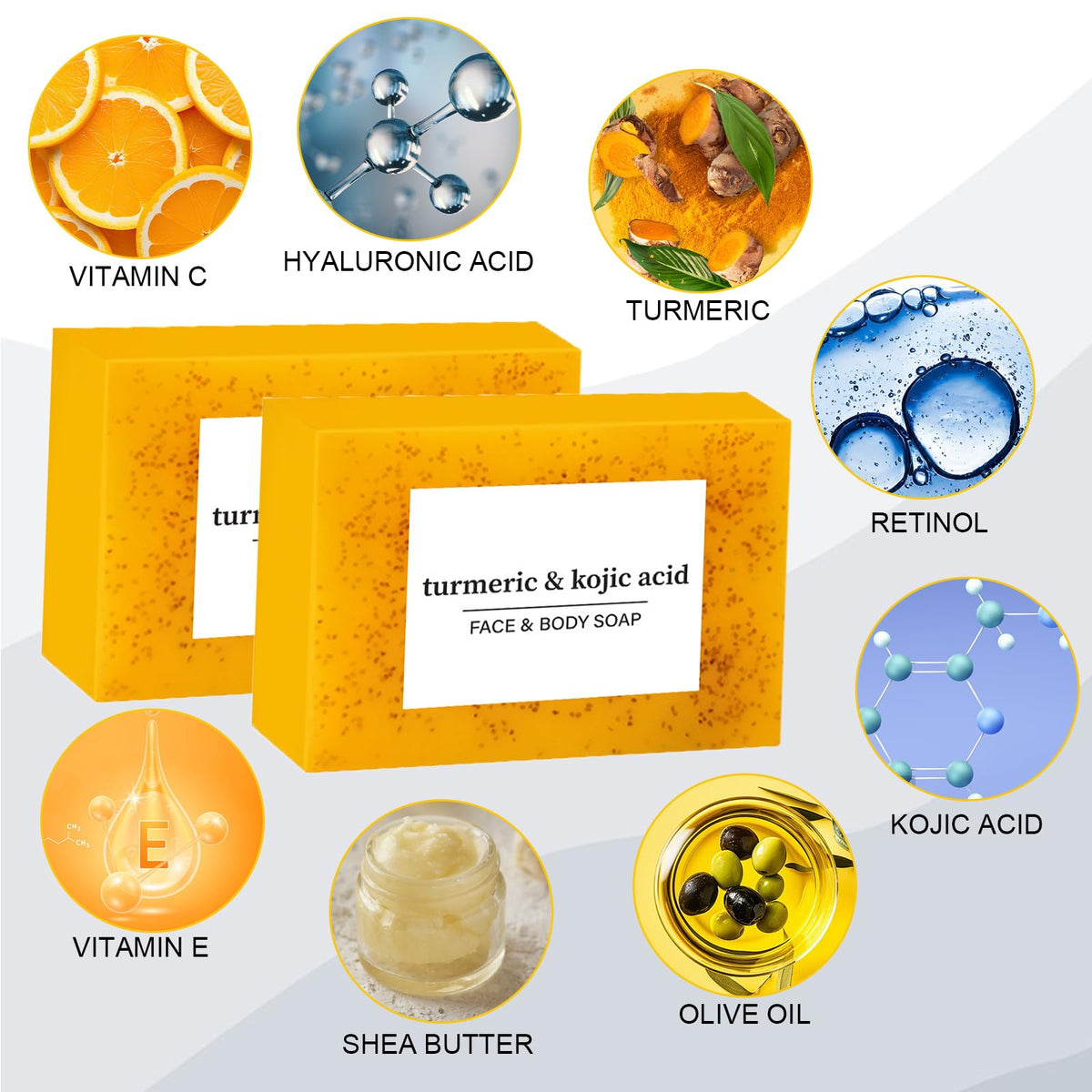 Generic lemon turmeric soap close-up texture highlighting creamy lather and nourishment
