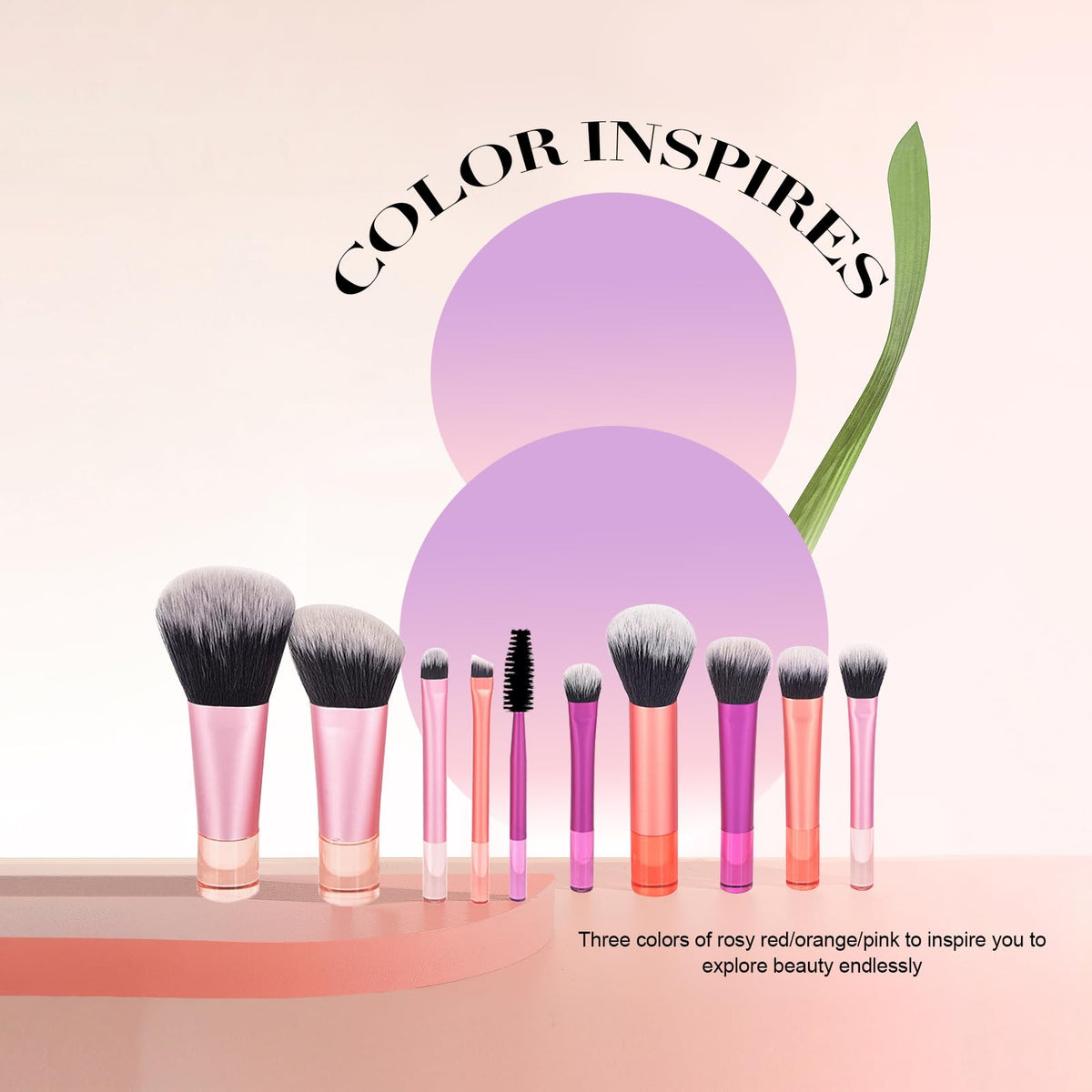 Generic lifestyle shot of brushes in a travel bag highlighting convenience on the go benefit
