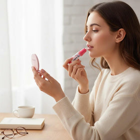Generic brand night routine setting showing overnight mask use