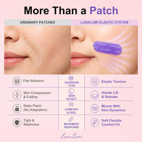 Generic upper lip patch in place illustrating fine line coverage