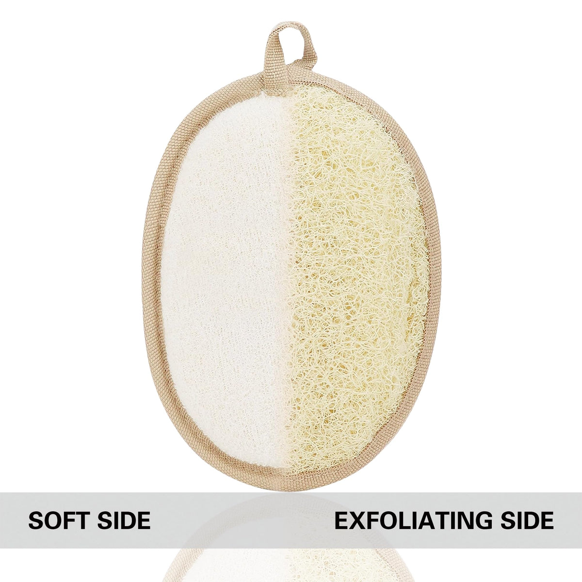 Generic loofah close-up fiber texture showing gentle exfoliation benefit