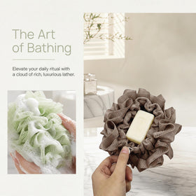 Generic loofah texture close-up showing gentle exfoliation benefit