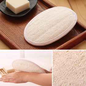 Generic loofah lathered with soap in shower showing effective cleansing benefit