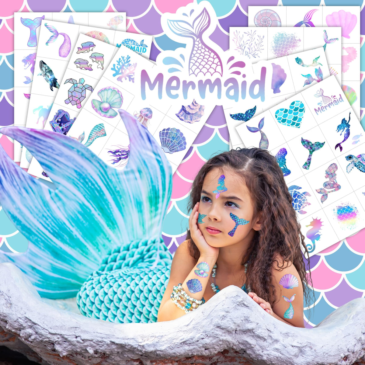 Generic mermaid sheet layout with 12×16 cm size visible for convenience