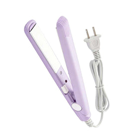 Generic mini flat iron red LED indicator lit, confirming active operation and user safety