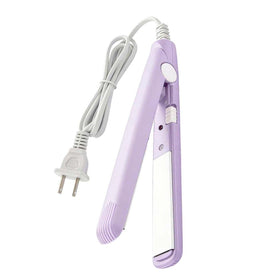 Generic mini flat iron styling bangs to show quick touch-up capability and neat finish