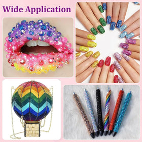 Generic nail art application in progress for clean, small designs