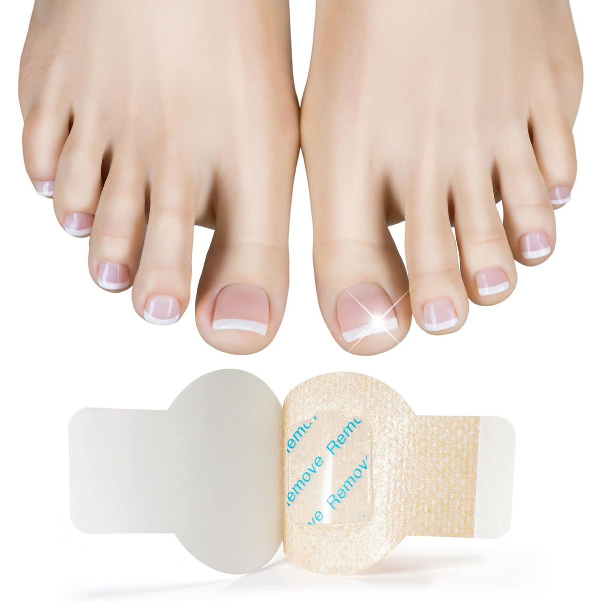 Generic patch used at bedside illustrating overnight nail care routine