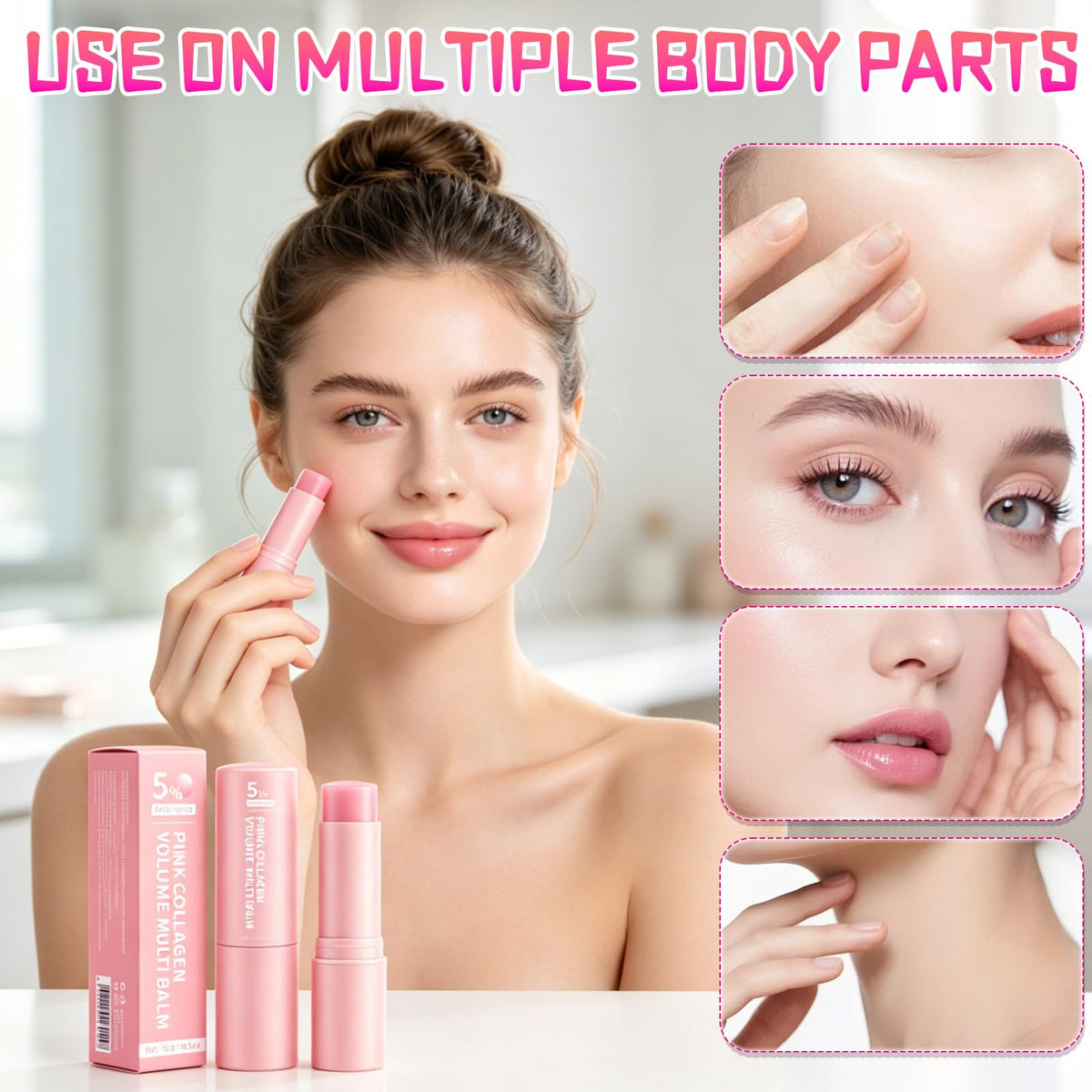 Generic PDRN applying balm under-eye to reduce dryness and lines