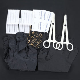 Generic demonstration of kit in use with gloves and clamp showing cleaner procedure