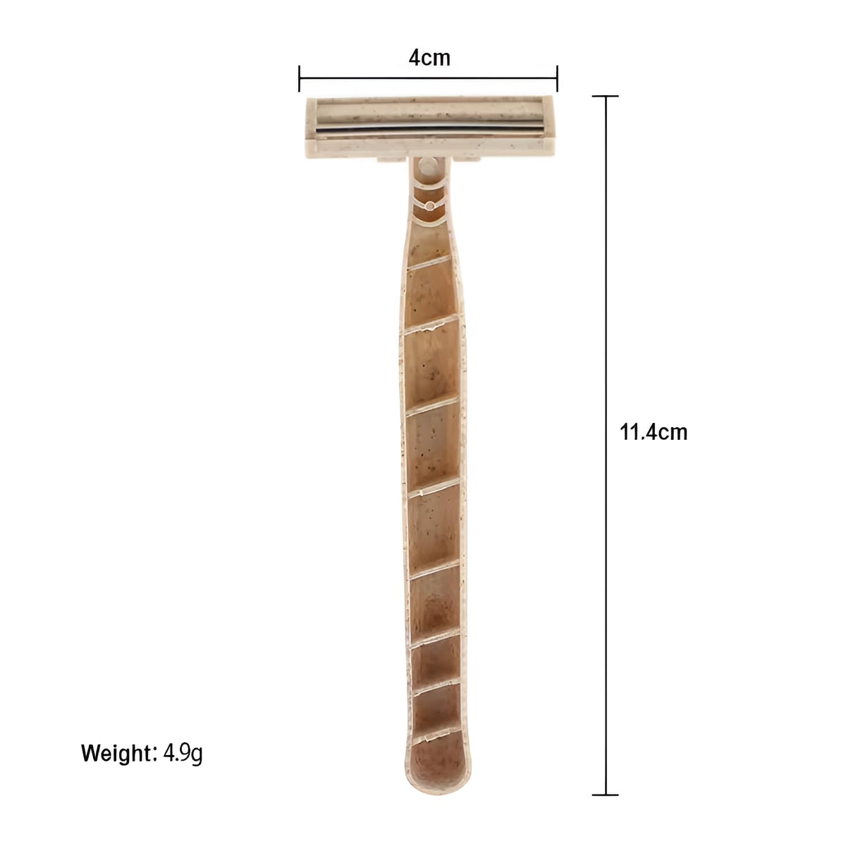 Generic recycled wheat straw handle close-up showing ergonomic grip benefit