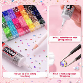 generic rhinestones applied to phone case demonstrating customization benefit