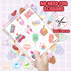 Generic hand holding sheet showing size and scale for parents