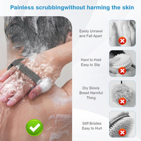 Generic anti-slip handle grip in hand demonstrating secure hold and safer shower use