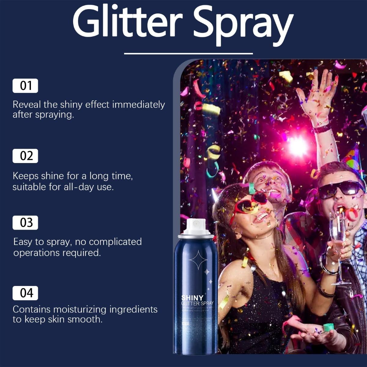 Generic shoulder and chest with glitter applied for noticeable stage-ready glow