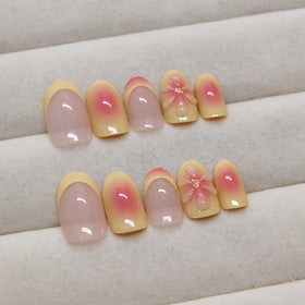 Generic side profile of almond-shaped press-on demonstrating natural fit