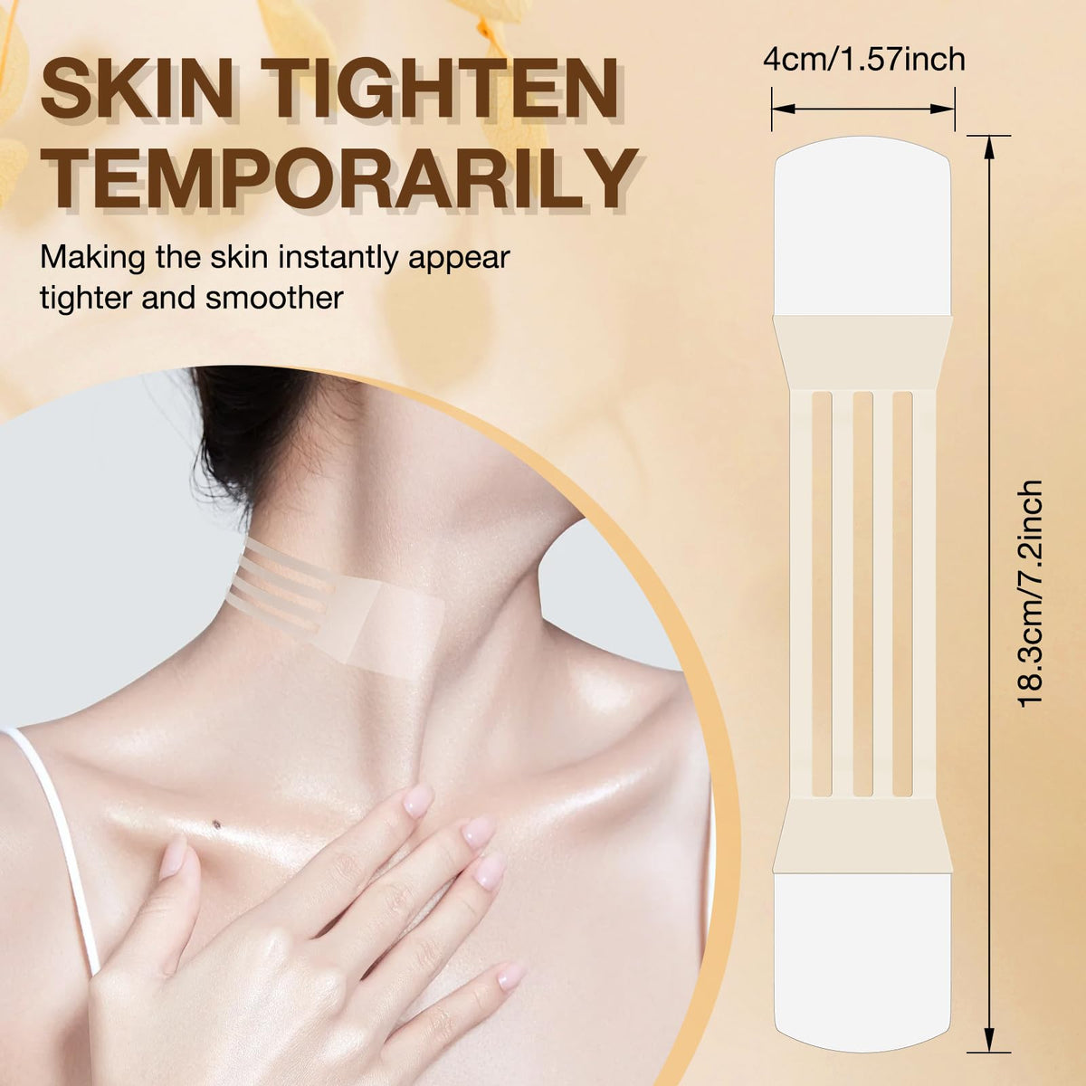 Generic scale comparison with hand showing strip size and discreetness