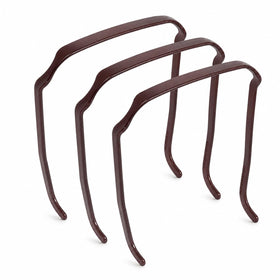 Generic square headband front view showing brown and black set, discreet hold