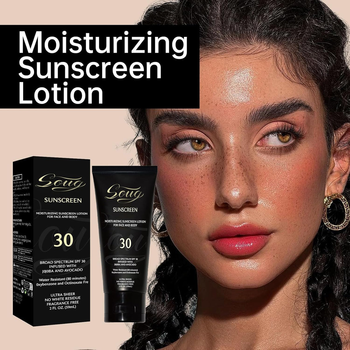 Generic sunscreen travel size inside bag for easy portability benefit