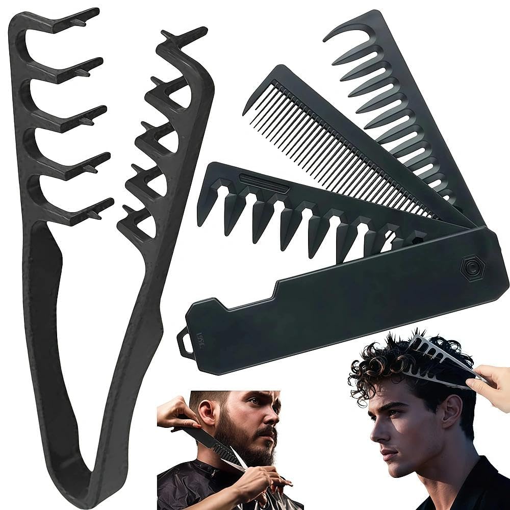 Generic texturizing comb front view showing shape and wide teeth for easy styling