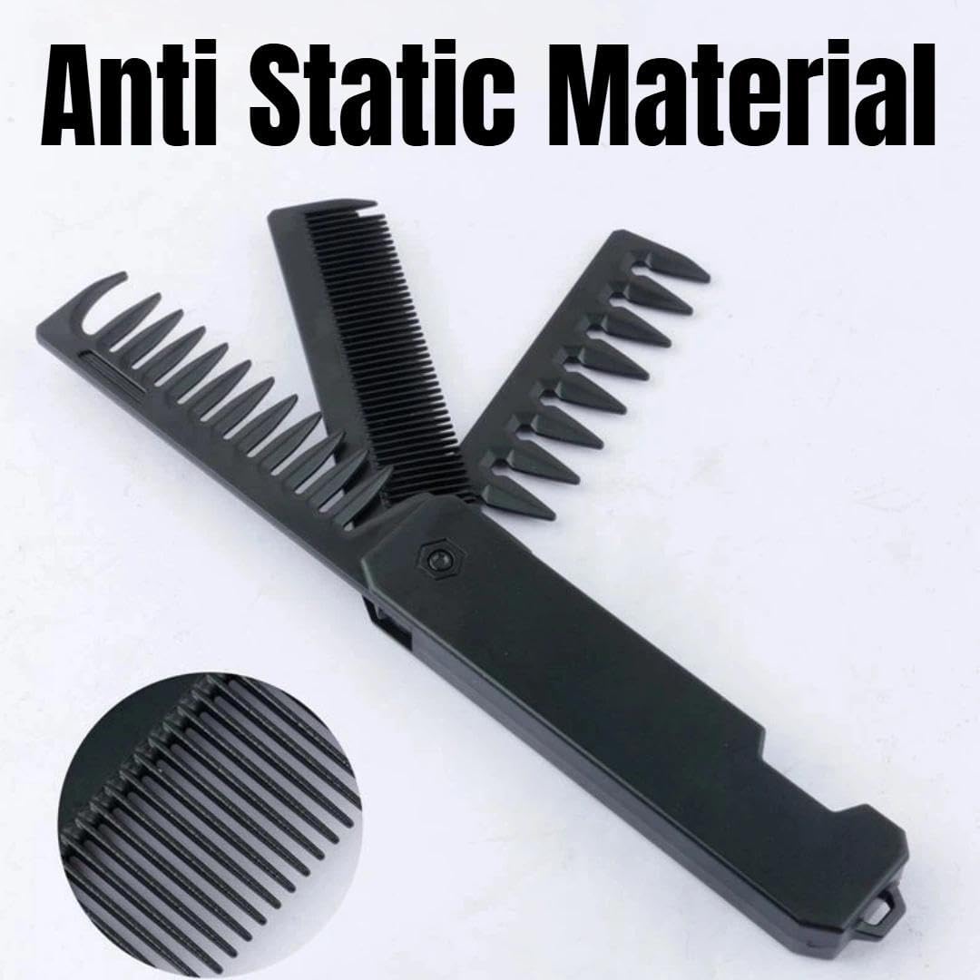 Generic texturizing comb ergonomic handle detail for confident, slip-free control