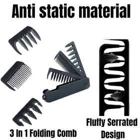 Generic texturizing comb on dresser with grooming items for everyday styling readiness