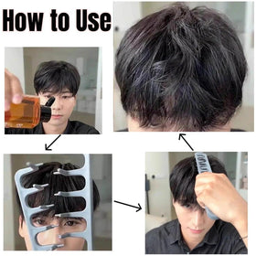 Generic texturizing comb lifting roots to demonstrate airy volume and natural texture