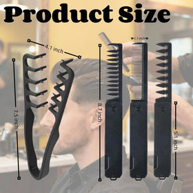 Generic texturizing comb closeup of polished teeth protecting hair from breakage