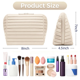 Generic top-down view filled with palettes and bottles for fast access and organization