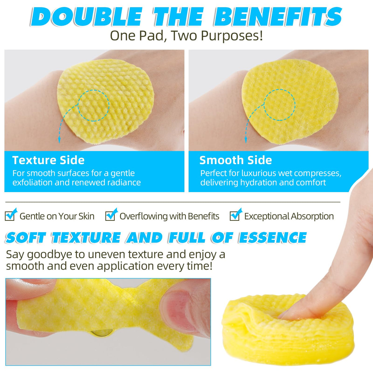 Generic pad used on face in cleansing demo for quick refresh benefit