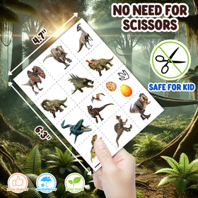 Generic brand assortment of herbivore and fossil tattoos showing variety benefit