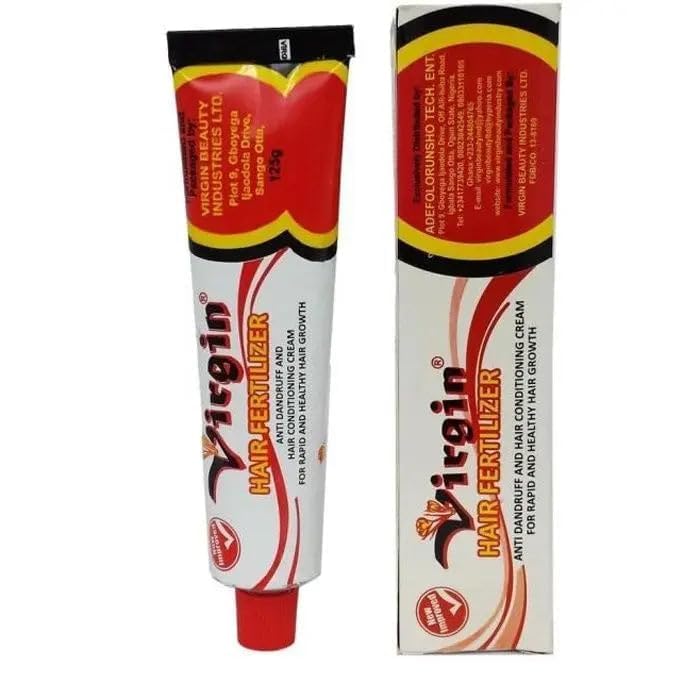 Generic Virgin Hair Fertilizer front tube showing packaging and portability benefit