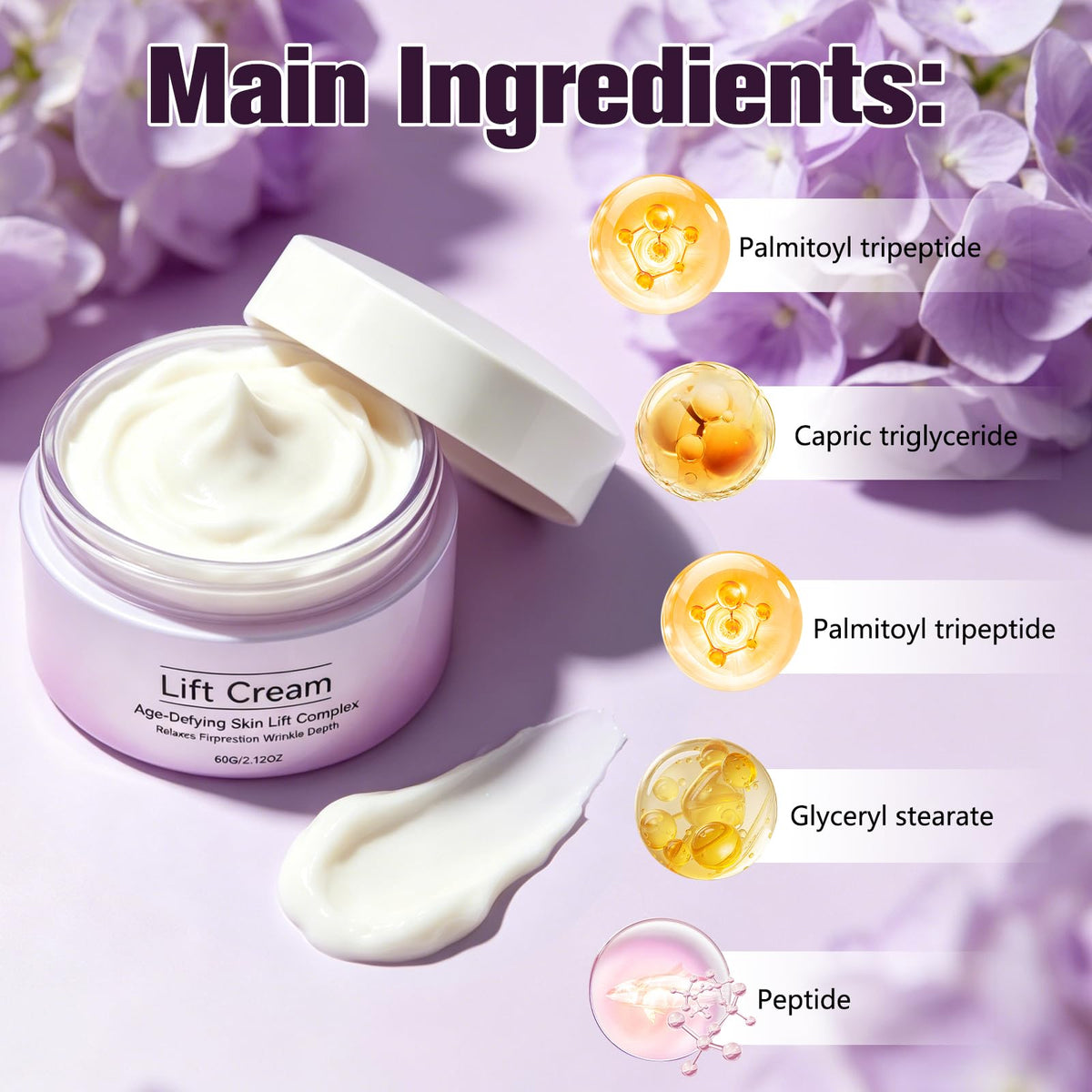 Generic Wonder Lift Cream dispensing cream onto fingertip demonstrating easy application benefit