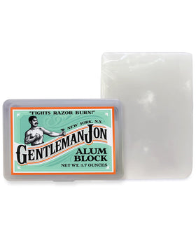 Gentleman Jon front packaging showing alum block and case benefits
