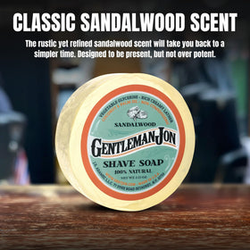 Gentleman Jon used with shaving brush on face demonstrating application and protective coverage